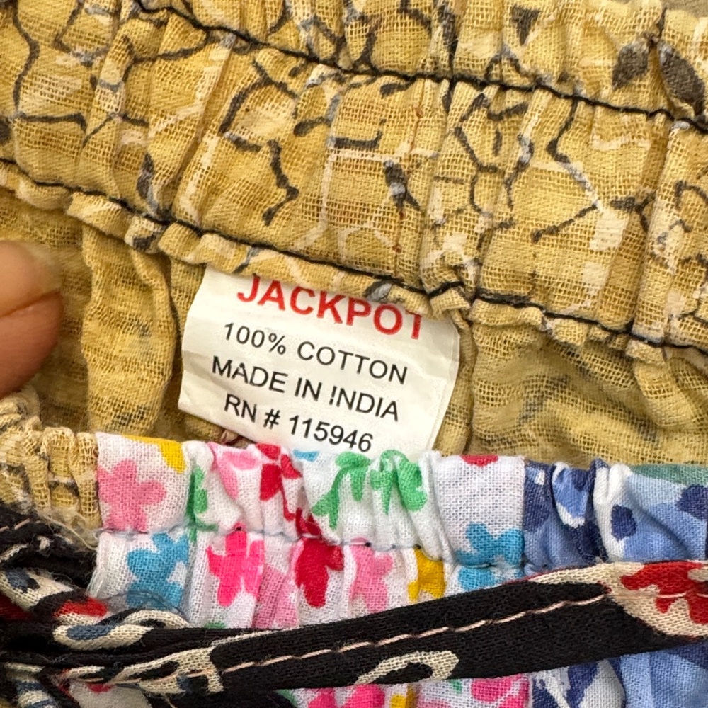 Patchwork Wide-Leg Women's Pants - Multicolor - Picture 5 of 5